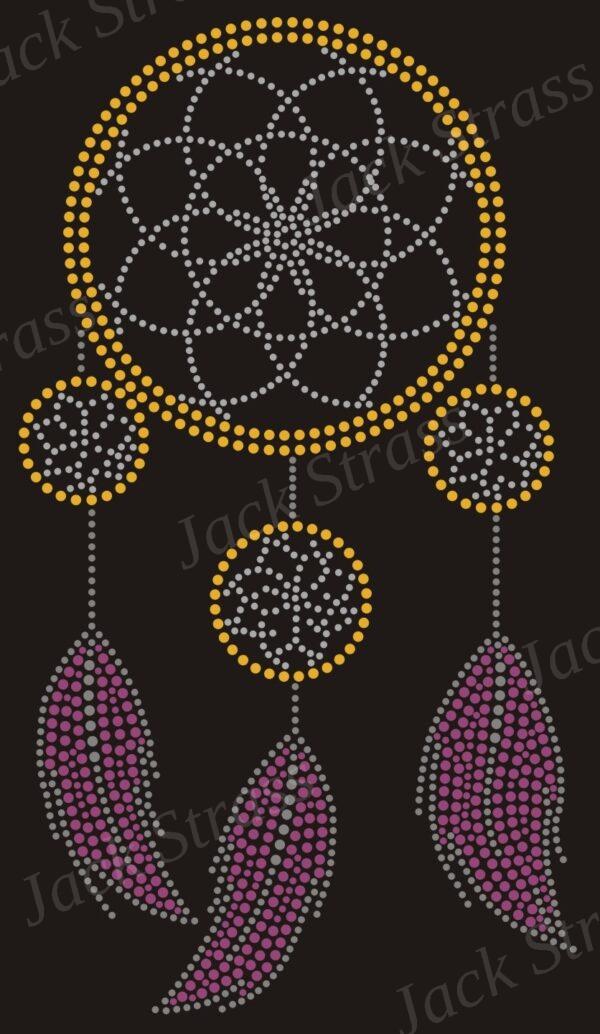 Dessin strass Attrape rêve or - Jack Strass