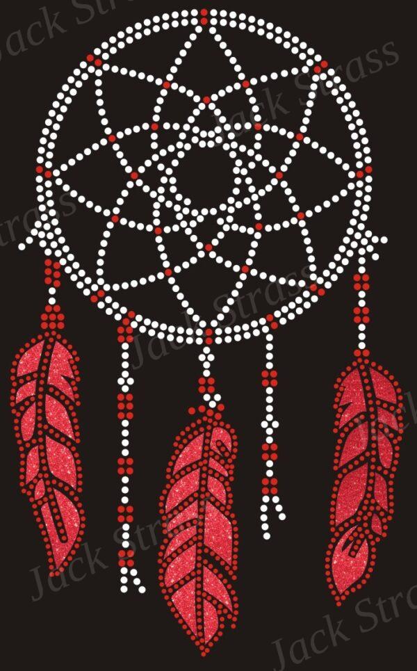 Dessin strass Attrape rêve rouge - Jack Strass