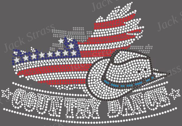 Dessin strass Country dance drapeau USA n°17 - Jack Strass