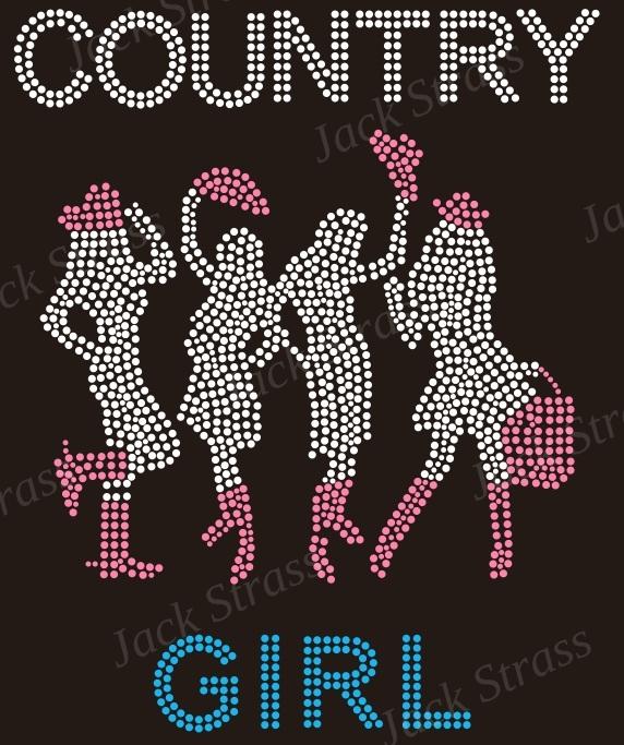 Dessin strass Country Girl 4 filles 05 - Jack Strass