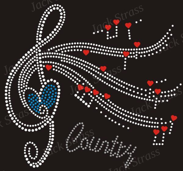Dessin strass Country note music n°19 - Jack Strass