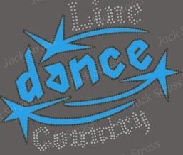 Dessin strass Country dance bleu n°27 - Jack Strass