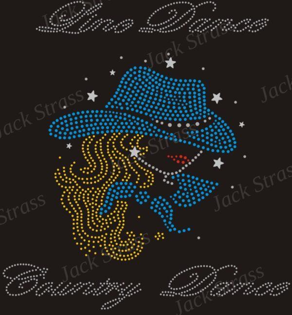 Dessin strass Country Dance bleu 06 - Jack Strass