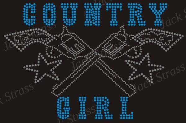 Dessin strass Country Girl pistolet n°22 - Jack Strass