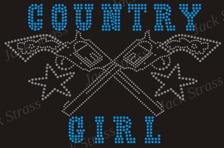 country girl 22 Dessin strass Country Girl pistolet n°22 - Jack Strass