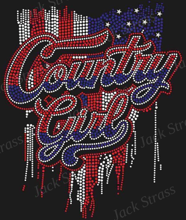 Dessin strass Country Girl USA 09 - Jack Strass