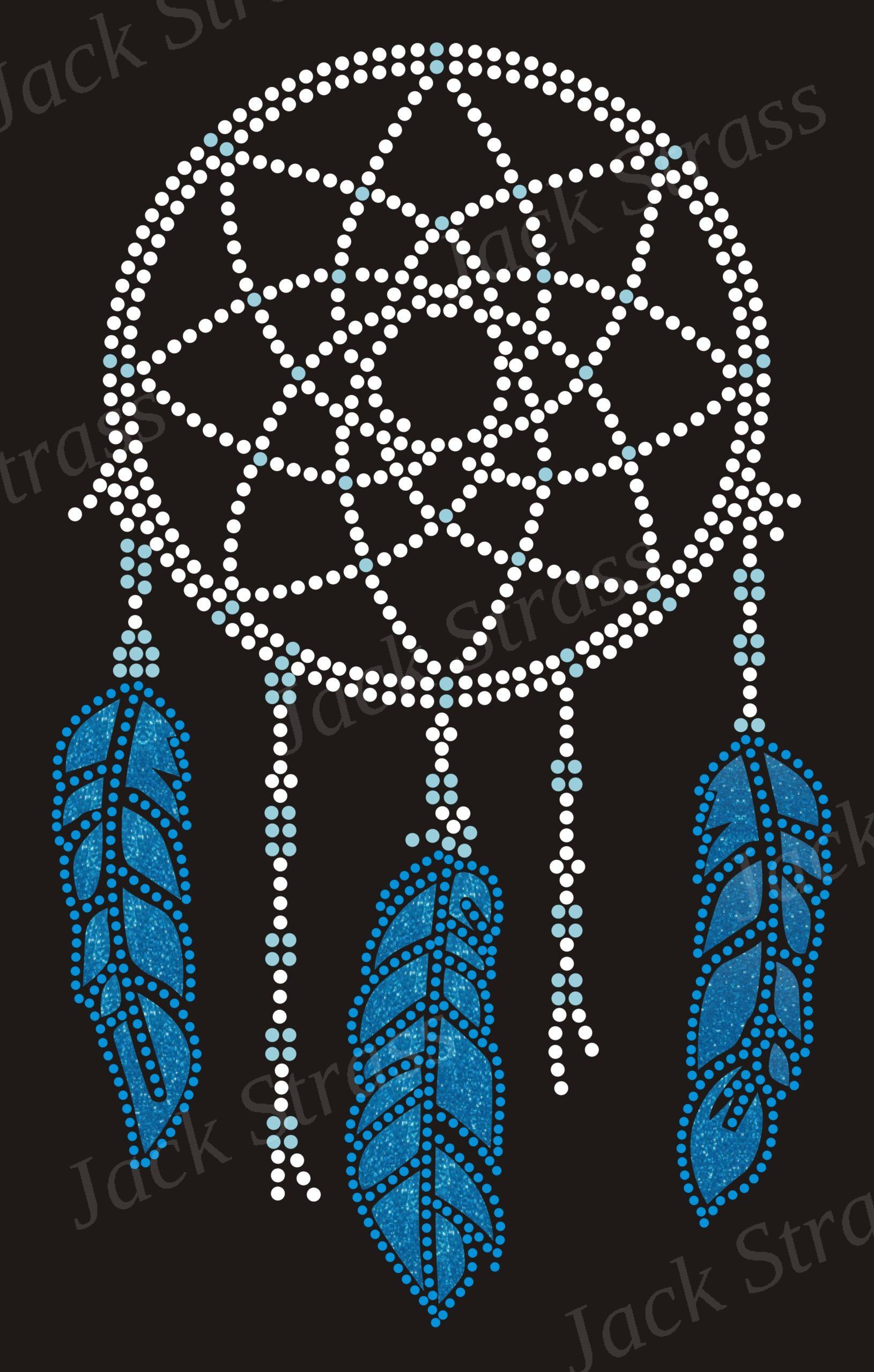 attrape rêve bleue Dessin strass Attrape rêve bleu - Jack Strass