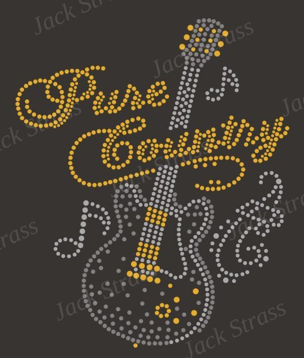 Dessin strass Guitare Pure Country 32 - Jack Strass