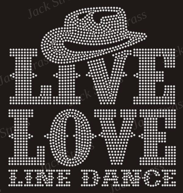 Dessin strass Live Love Line Dance - Jack Strass