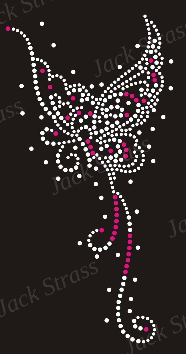 papillon long gm01 Dessin strass Papillon long 01 - Jack Strass