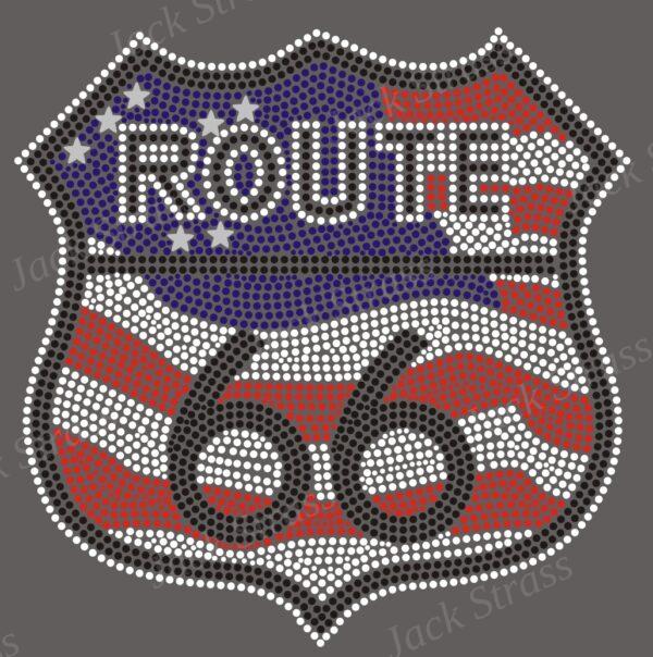 Dessin strass Route 66 couleur - Jack Strass
