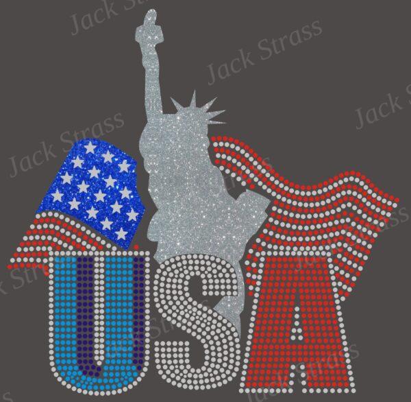 Dessin strass USA liberté - Jack Strass