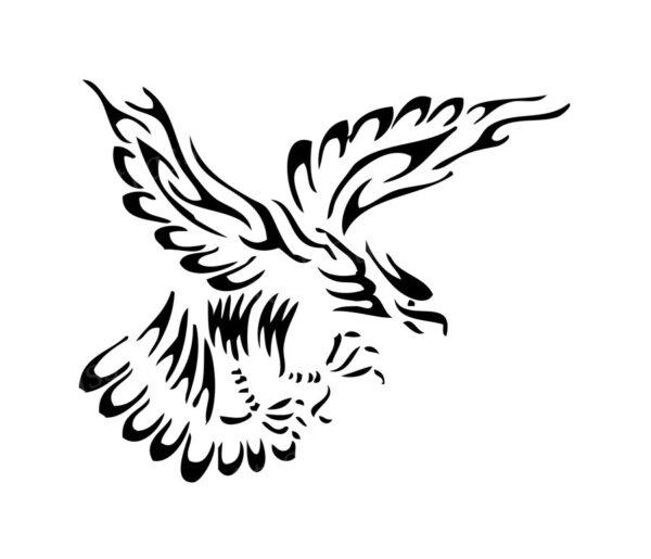 pochoir 02 aigle tribal