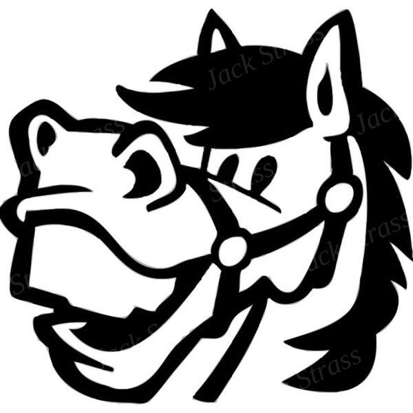 pochoir 145 cavalier