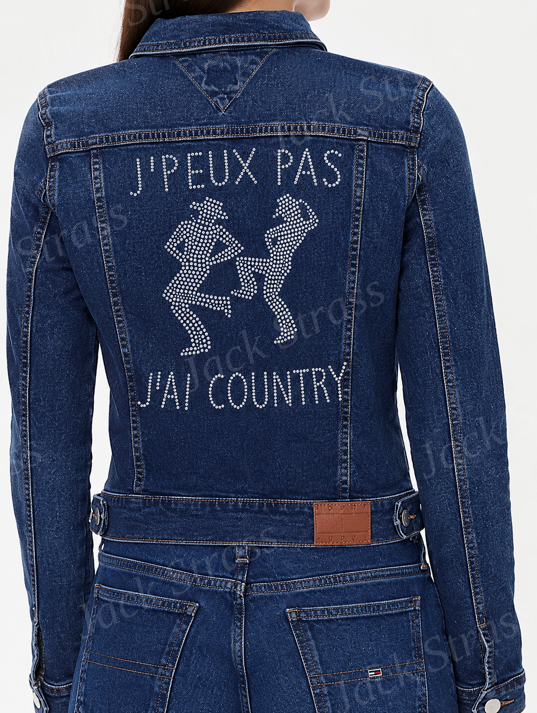 Veste en jean strassée J'peux pas j'ai country